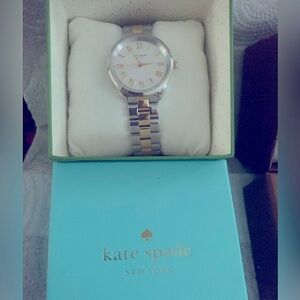 KATE SPADE Women's Watch Gold Silver link Gently pre loved Box Link incl VGUC